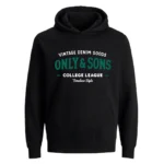 Only & Sons Classic Solid Color Hoodie for Men’s Casual Wear