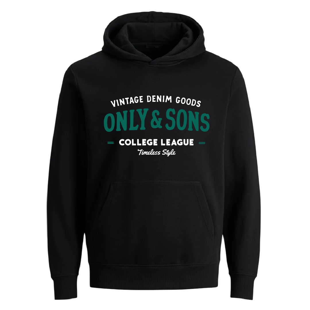 ONLY & SONS Only & Sons Classic Solid Color Hoodie for Men’s Casual Wear - Image 1
